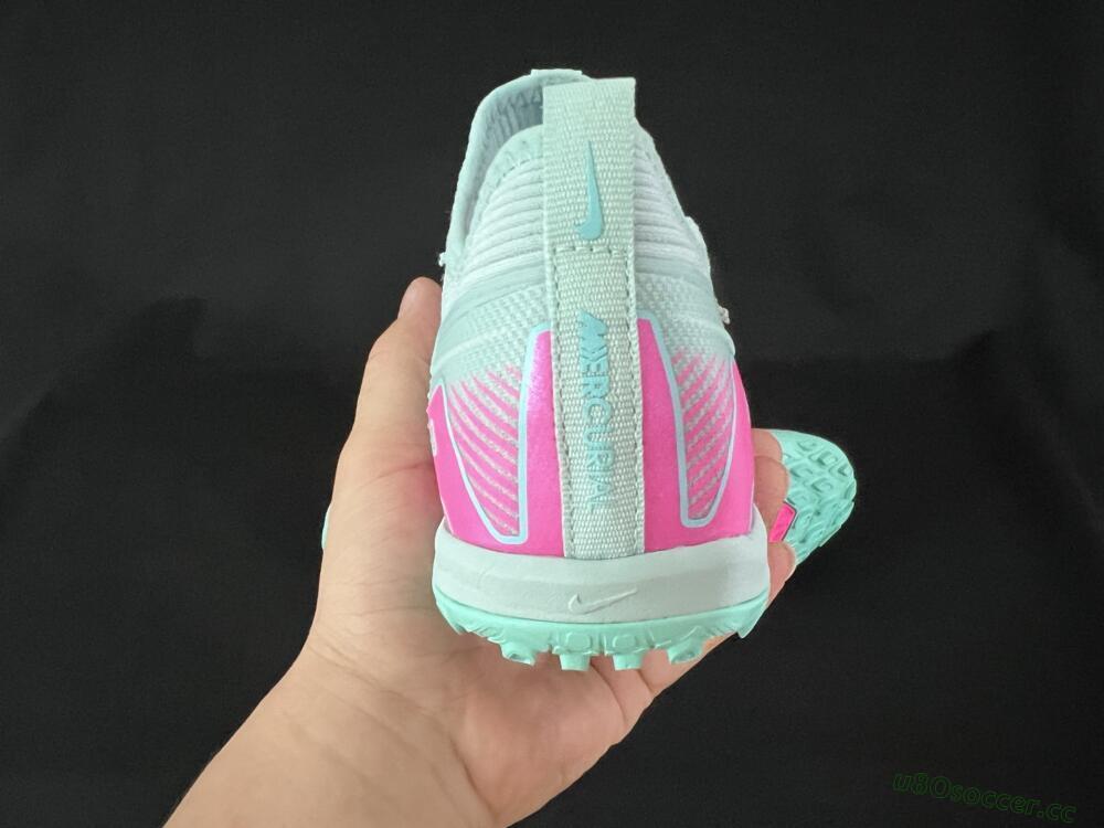 Men's Nike Air Zoom Mercurial Vapor 16 Elite TF Artificial Turf Low-Tops Football Shoes - Jade/Pink