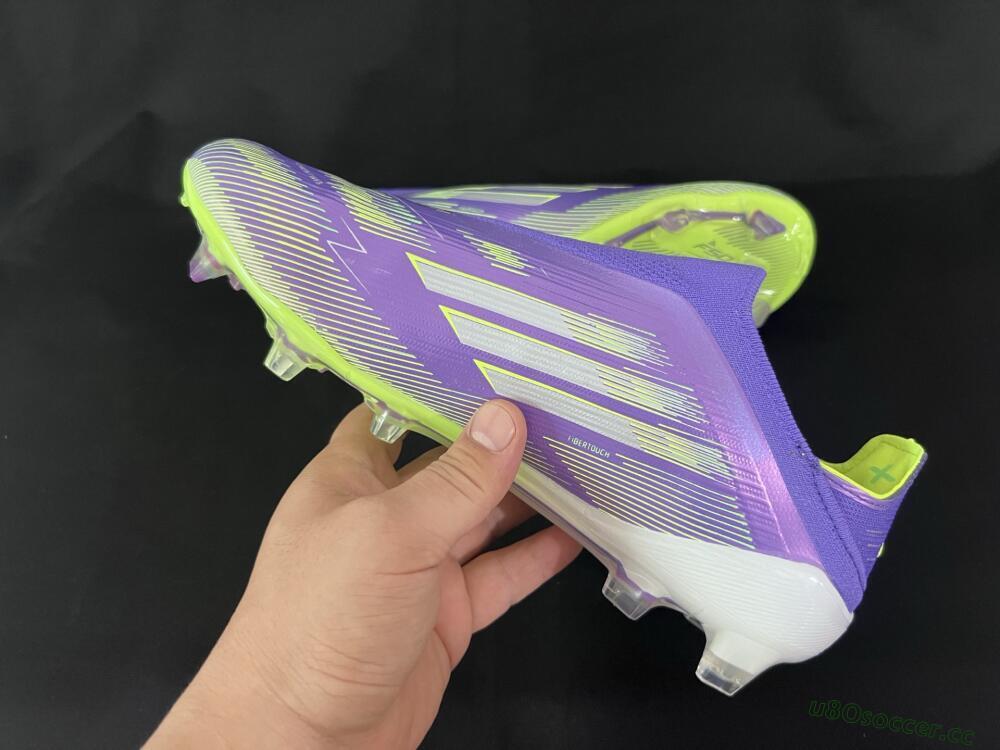 Unisex Adidas F50+ Elite Laceless FG Firm Ground Low-Tops Football Boots - Blue/Yellow/Silver