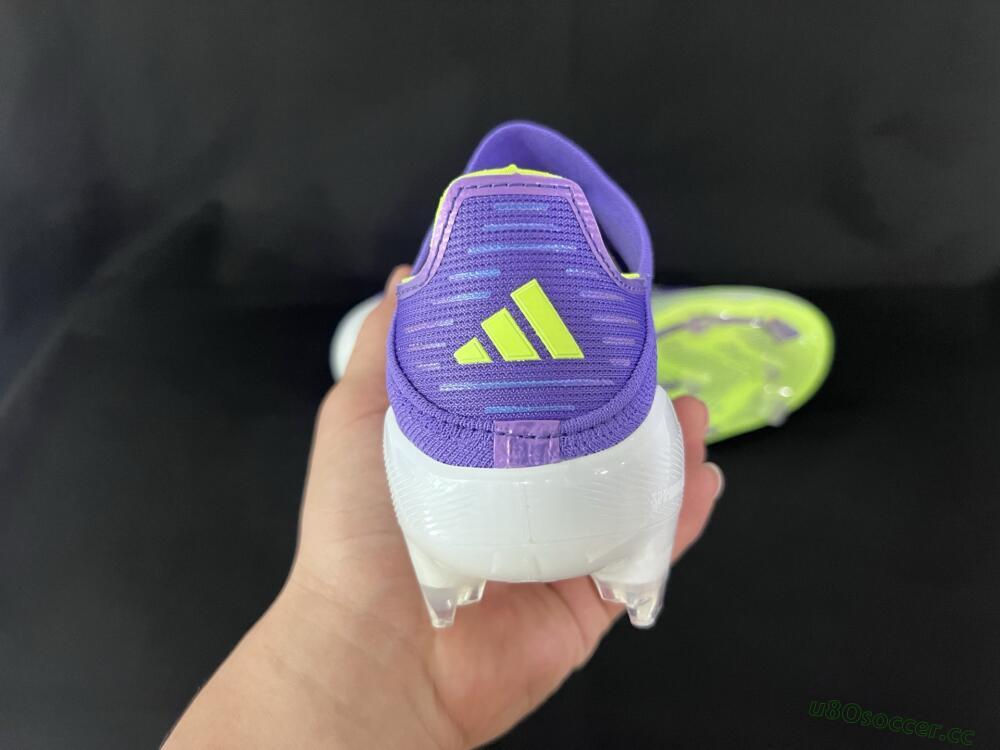 Unisex Adidas F50+ Elite Laceless FG Firm Ground Low-Tops Football Boots - Blue/Yellow/Silver