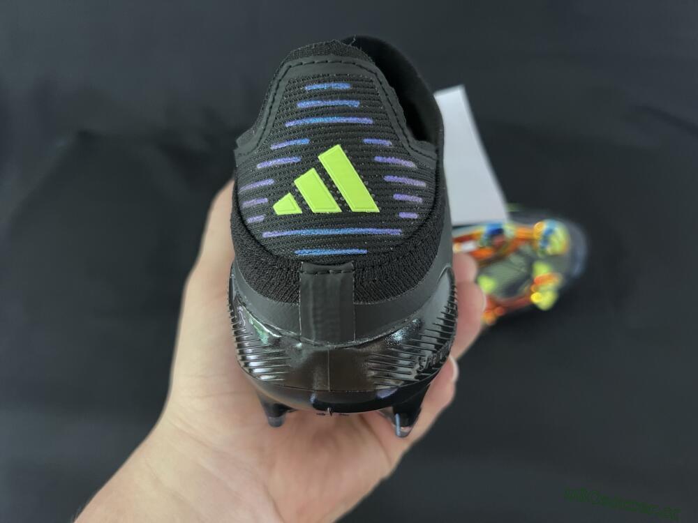 Unisex Adidas F50+ Lightstrike Pro FG Firm Ground Low-Tops Football Boots - Black/Silver/Yellow