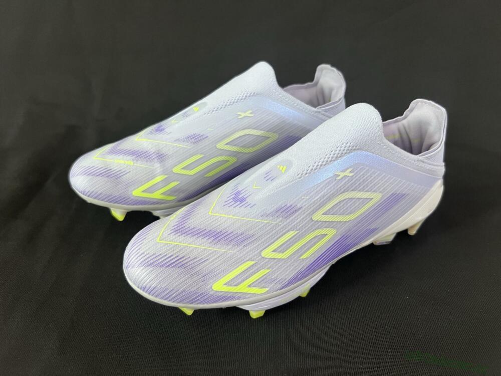 Unisex Adidas F50+ Lightstrike Pro Laceless FG Firm Ground Low-Tops Football Boots - Blue/Yellow/White