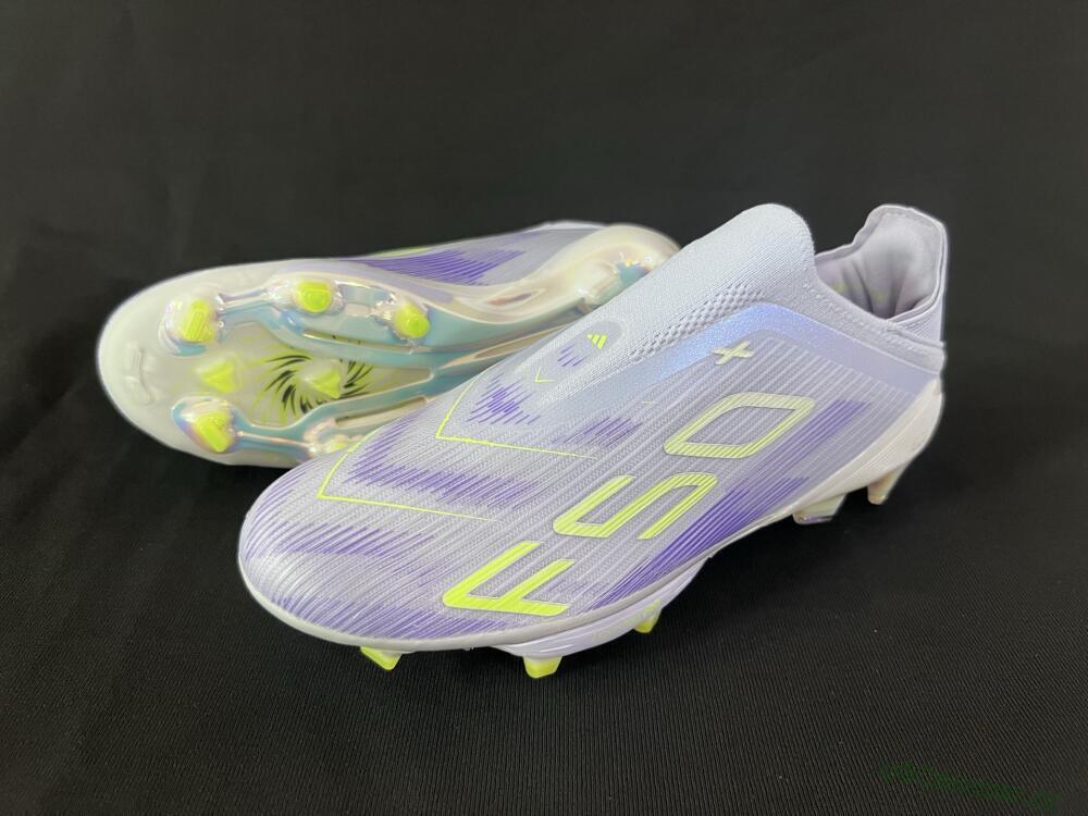 Unisex Adidas F50+ Lightstrike Pro Laceless FG Firm Ground Low-Tops Football Boots - Blue/Yellow/White