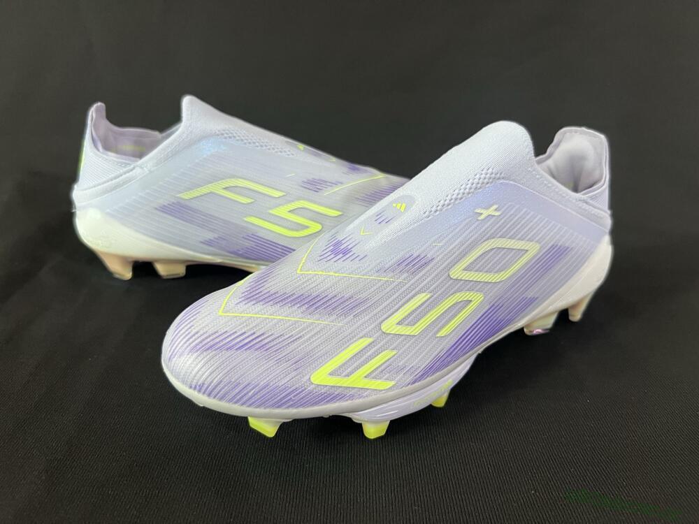 Unisex Adidas F50+ Lightstrike Pro Laceless FG Firm Ground Low-Tops Football Boots - Blue/Yellow/White