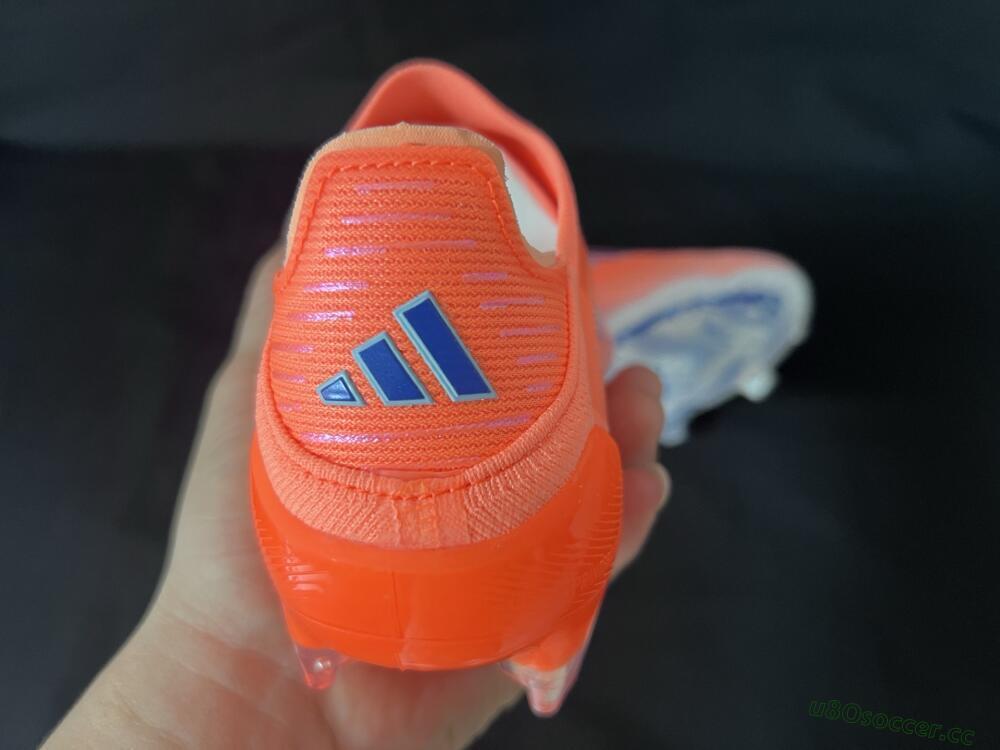 Unisex Adidas F50+ Elite Laceless FG Firm Ground Low-Tops Football Boots - Red/Blue/Silver