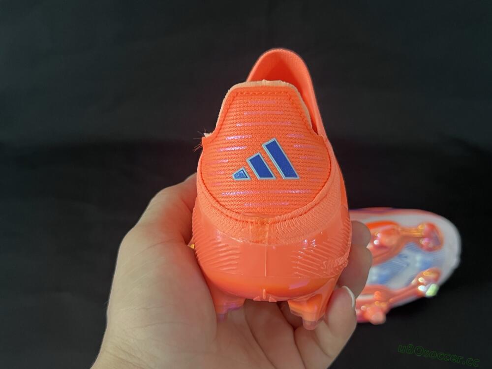 Men's Adidas F50+ Lightstrike Pro Laceless FG Firm Ground Low-Tops Football Boots - Red/Blue/Silver