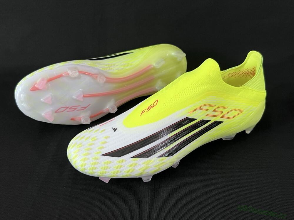 Men's Adidas F50 Elite FG Firm Ground Low-Tops Football Boots - Yellow/White/Black