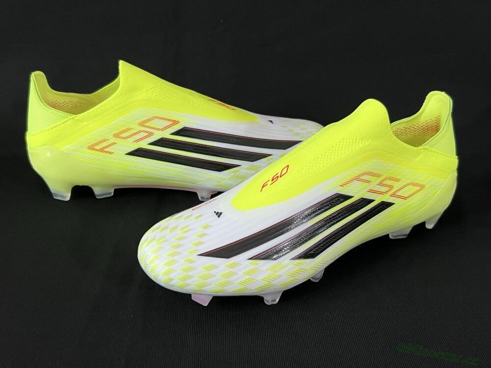 Men's Adidas F50 Elite FG Firm Ground Low-Tops Football Boots - Yellow/White/Black