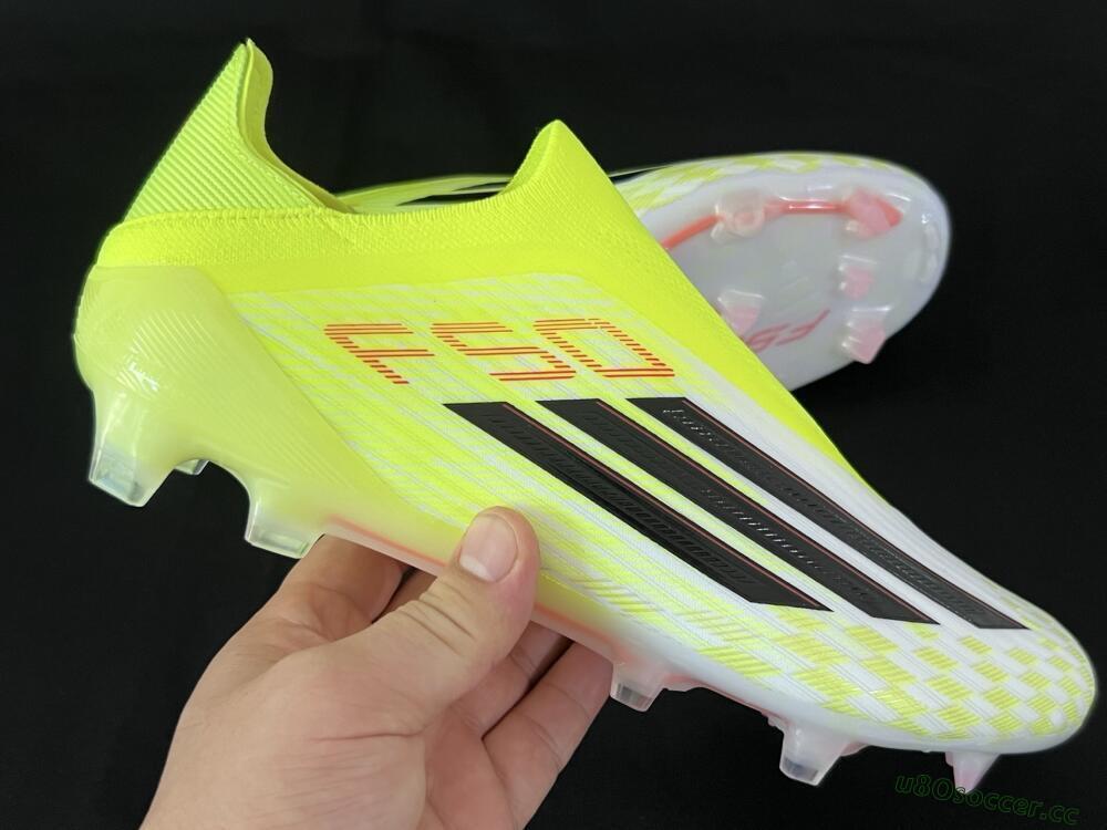 Men's Adidas F50 Elite FG Firm Ground Low-Tops Football Boots - Yellow/White/Black