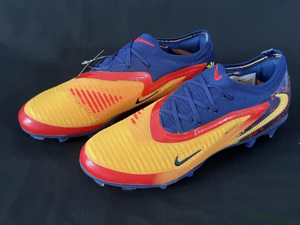 Men's Nike Phantom 6 Elite Low FG Firm Ground Low-Tops Football Boots - Yellow/Red/Blue