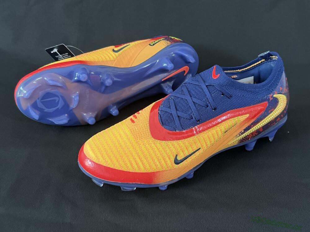 Men's Nike Phantom 6 Elite Low FG Firm Ground Low-Tops Football Boots - Yellow/Red/Blue