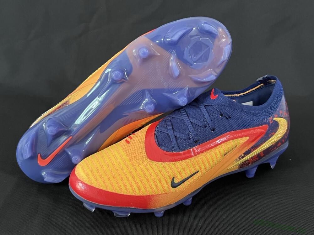Men's Nike Phantom 6 Elite Low FG Firm Ground Low-Tops Football Boots - Yellow/Red/Blue