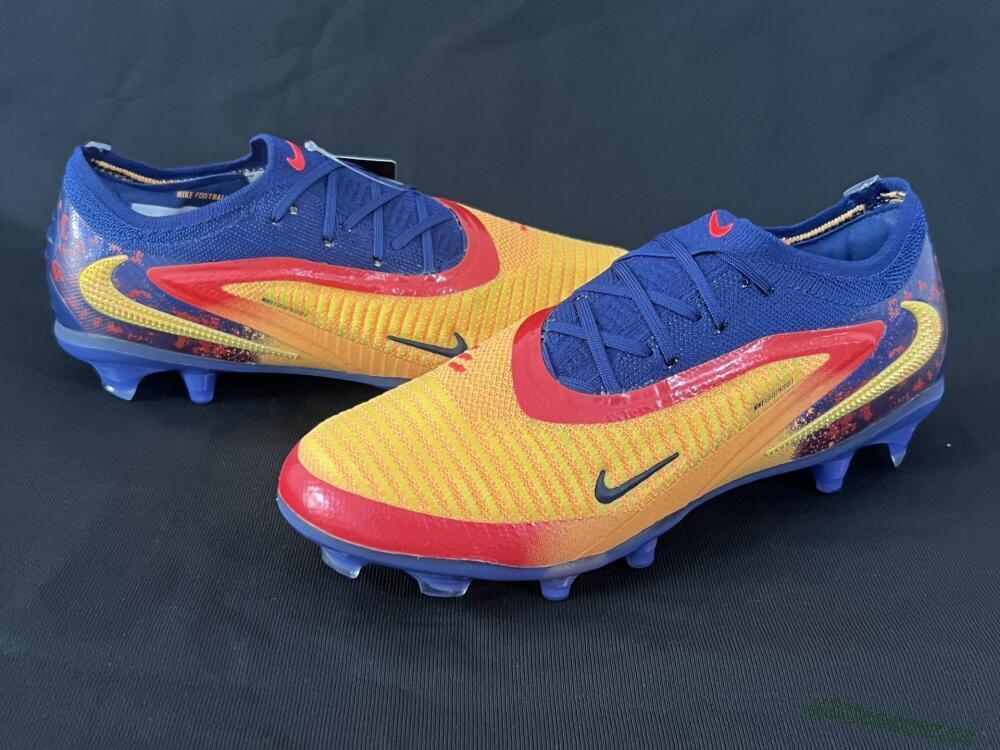 Men's Nike Phantom 6 Elite Low FG Firm Ground Low-Tops Football Boots - Yellow/Red/Blue