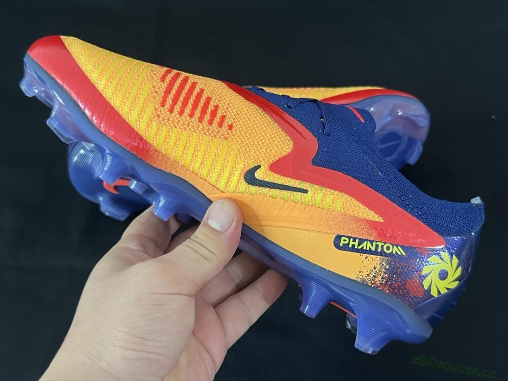 Men's Nike Phantom 6 Elite Low FG Firm Ground Low-Tops Football Boots - Yellow/Red/Blue