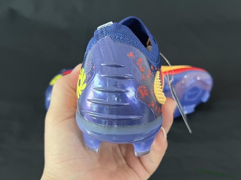 Men's Nike Phantom 6 Elite Low FG Firm Ground Low-Tops Football Boots - Yellow/Red/Blue