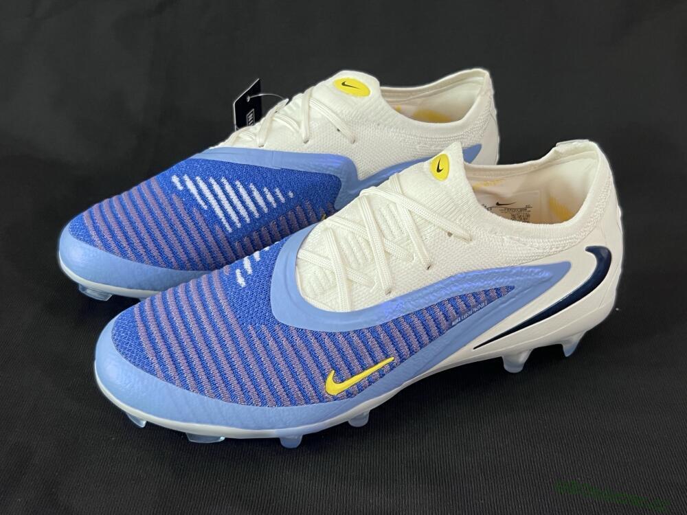 Men's Nike Phantom 6 Elite Low FG Firm Ground Low-Tops Football Boots - Blue/White/Black