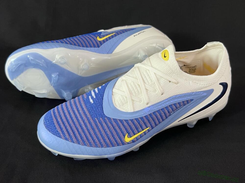 Men's Nike Phantom 6 Elite Low FG Firm Ground Low-Tops Football Boots - Blue/White/Black