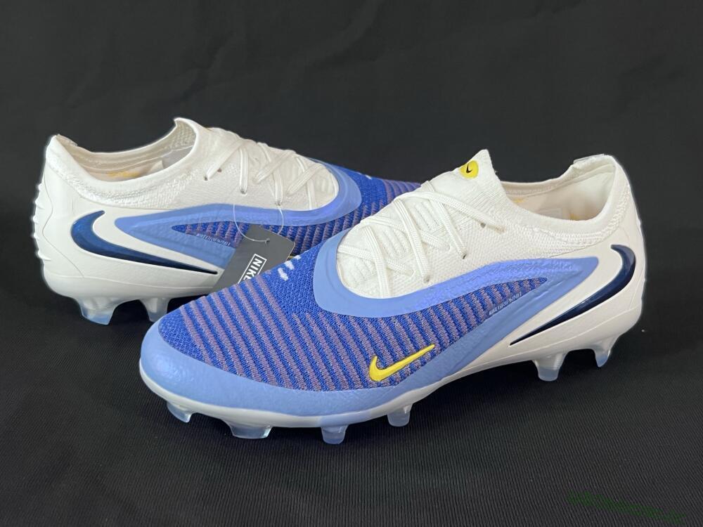 Men's Nike Phantom 6 Elite Low FG Firm Ground Low-Tops Football Boots - Blue/White/Black