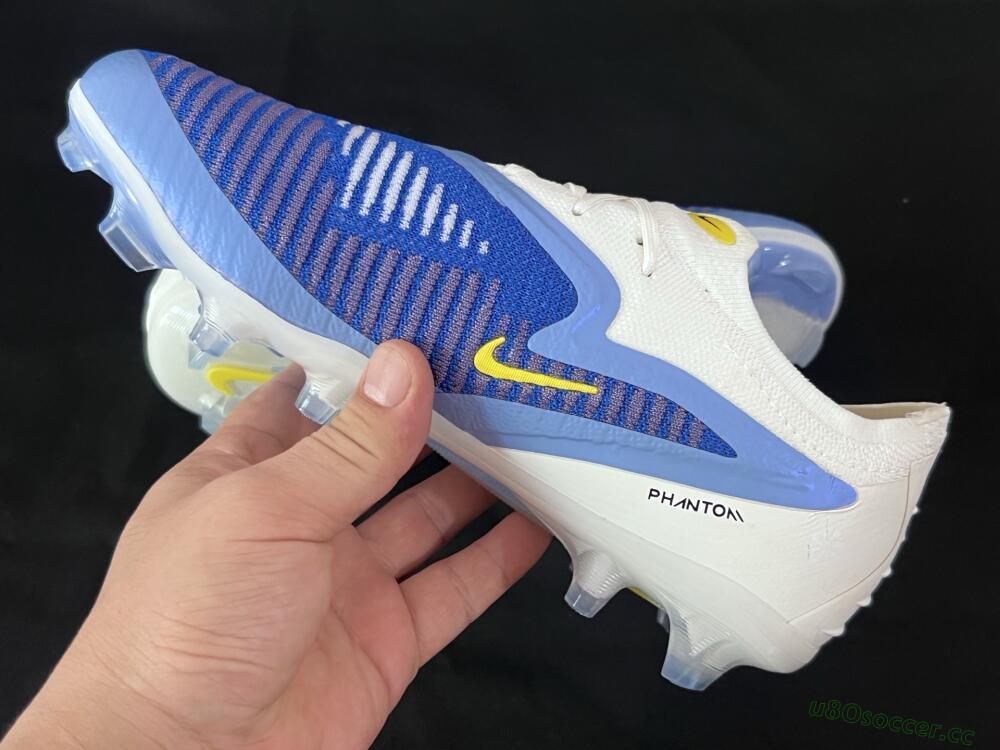 Men's Nike Phantom 6 Elite Low FG Firm Ground Low-Tops Football Boots - Blue/White/Black