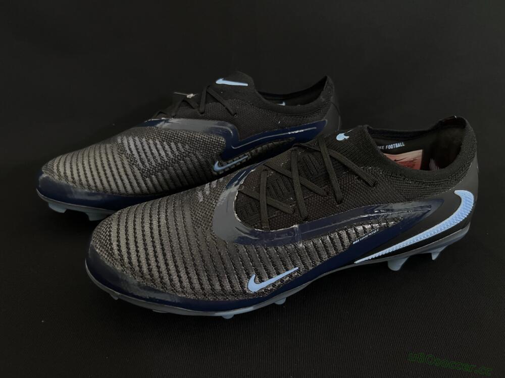Unisex Nike Phantom 6 Elite Low FG Firm Ground Low-Tops Football Boots - Black/Blue/Jade