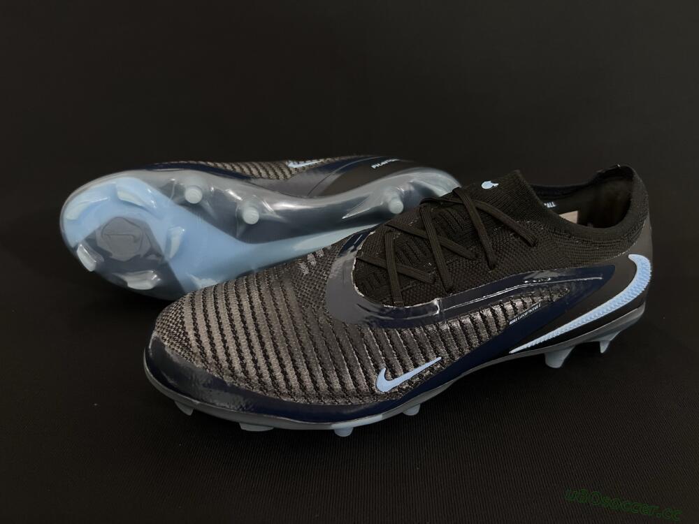 Unisex Nike Phantom 6 Elite Low FG Firm Ground Low-Tops Football Boots - Black/Blue/Jade