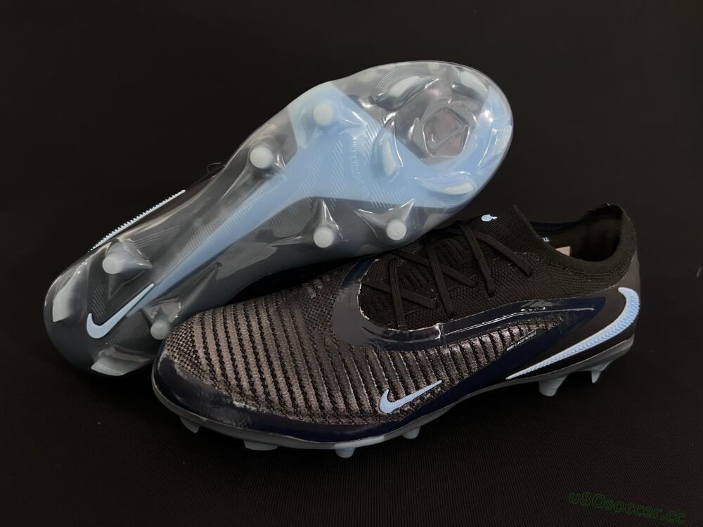 Unisex Nike Phantom 6 Elite Low FG Firm Ground Low-Tops Football Boots - Black/Blue/Jade