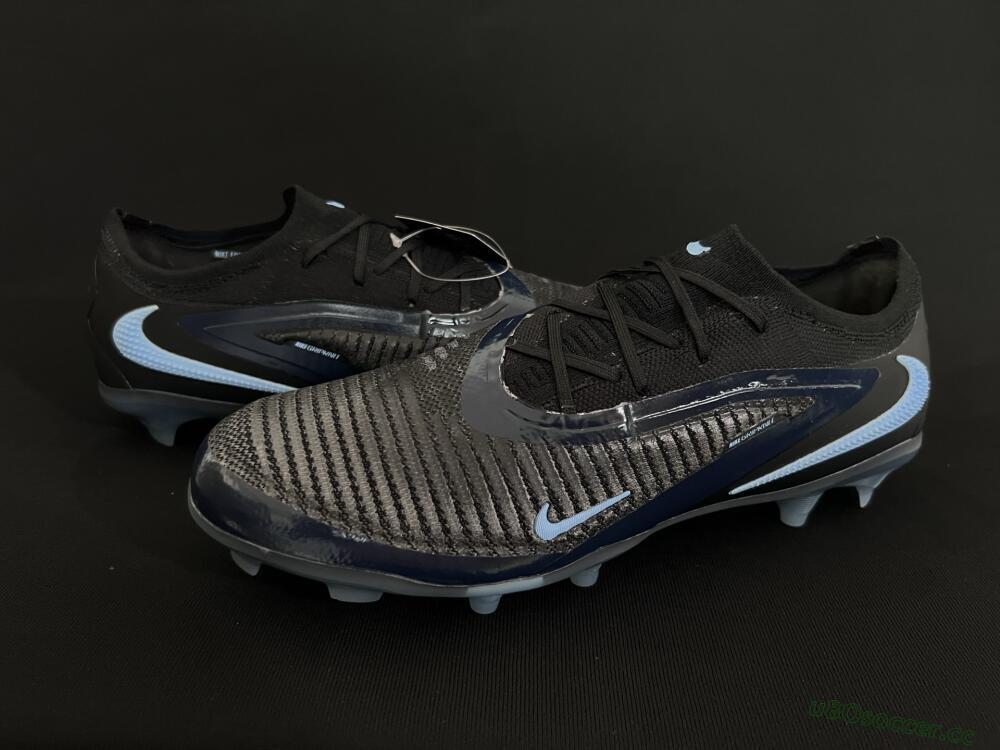 Unisex Nike Phantom 6 Elite Low FG Firm Ground Low-Tops Football Boots - Black/Blue/Jade