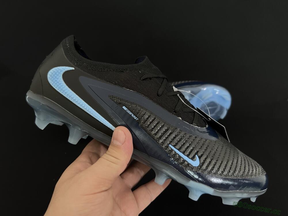 Unisex Nike Phantom 6 Elite Low FG Firm Ground Low-Tops Football Boots - Black/Blue/Jade