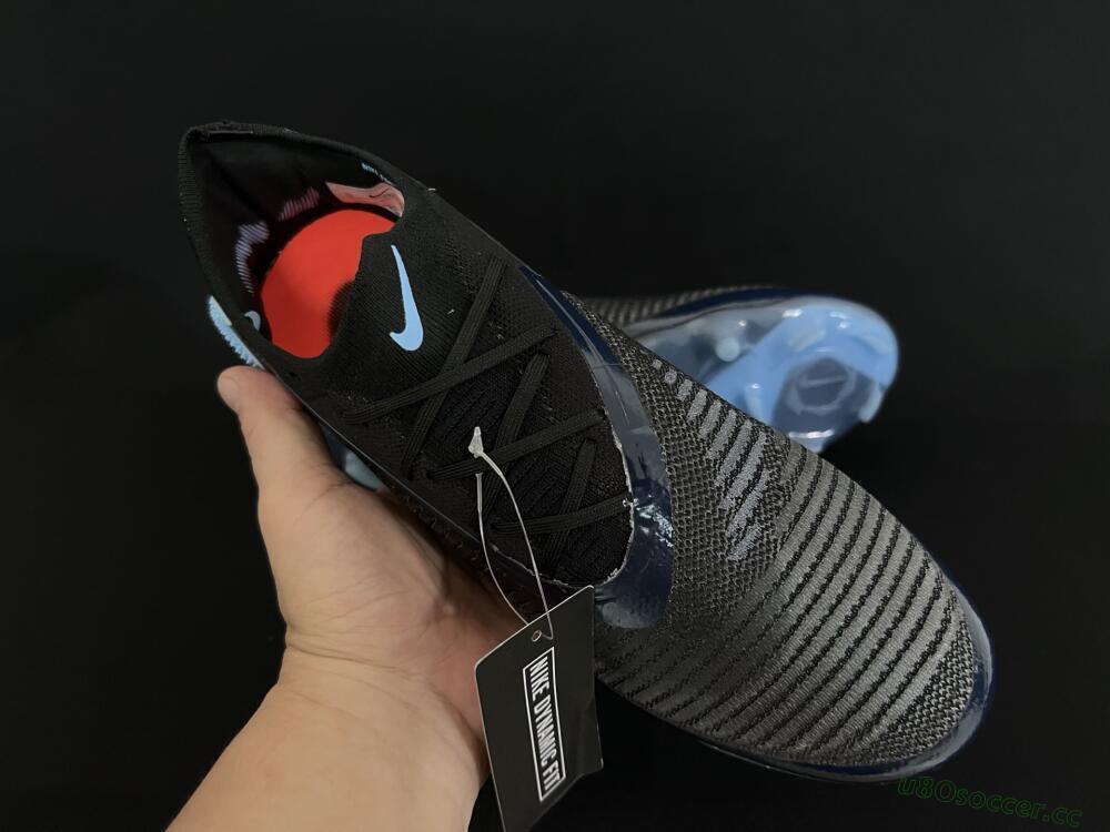 Unisex Nike Phantom 6 Elite Low FG Firm Ground Low-Tops Football Boots - Black/Blue/Jade