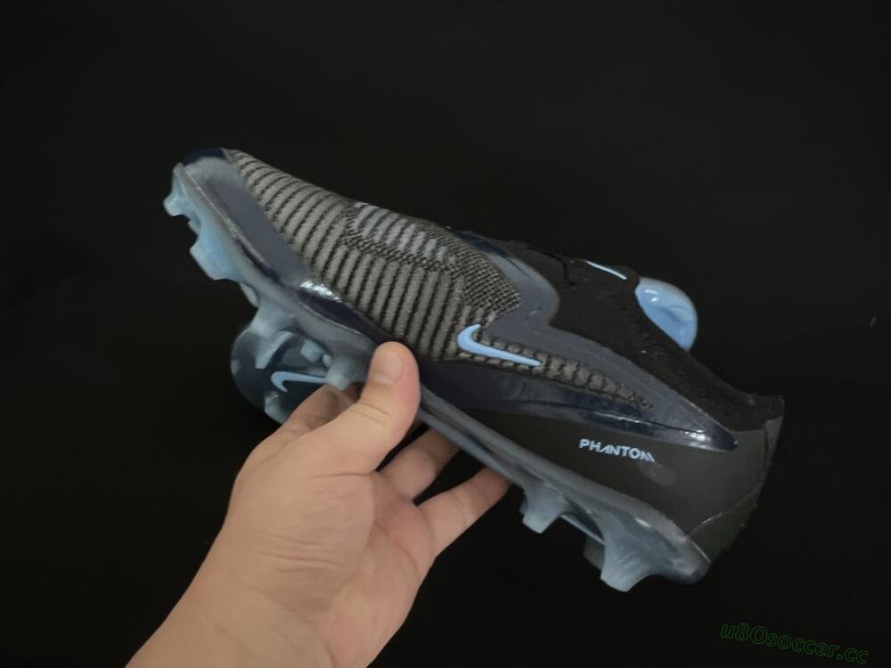 Unisex Nike Phantom 6 Elite Low FG Firm Ground Low-Tops Football Boots - Black/Blue/Jade