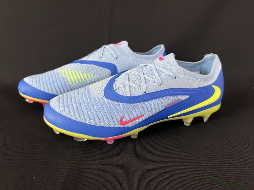 Men's Nike Phantom 6 Low Elite FG Firm Ground Low-Tops Football Boots - Blue/Pink/Yellow