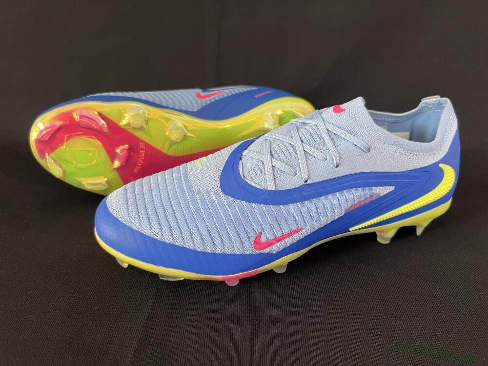 Men's Nike Phantom 6 Low Elite FG Firm Ground Low-Tops Football Boots - Blue/Pink/Yellow