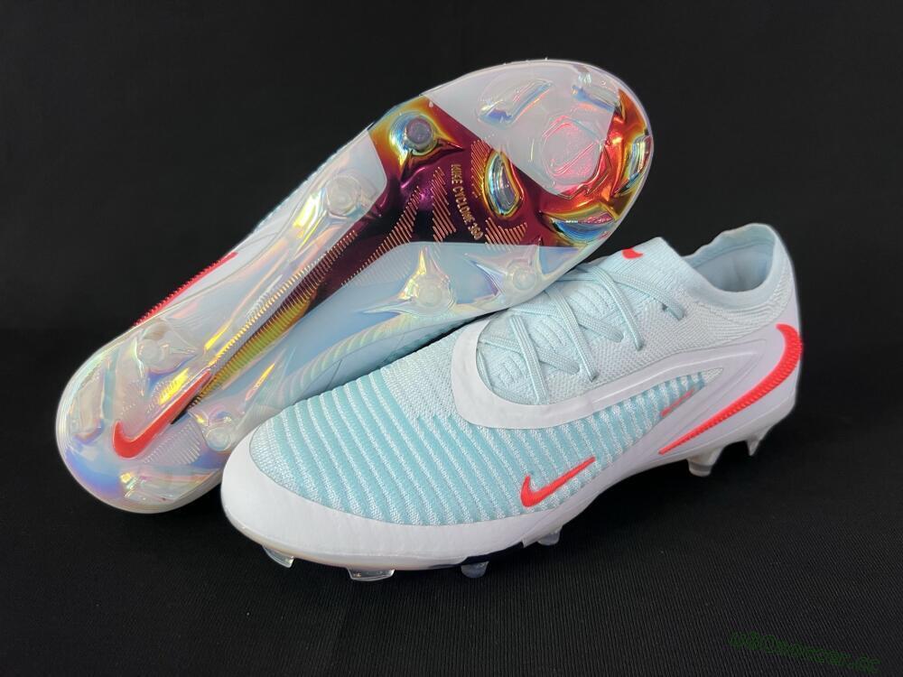 Men's Nike Phantom 6 Low Elite FG Firm Ground Low-Tops Football Boots - Jade/White/Red