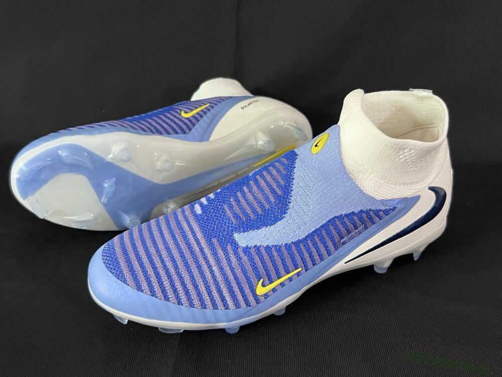 Men's Nike Phantom 6 Elite FG Firm Ground High-Tops Football Boots - Blue/White/Black