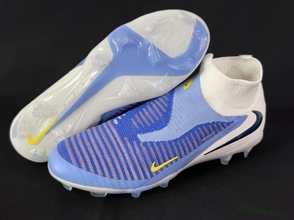 Men's Nike Phantom 6 Elite FG Firm Ground High-Tops Football Boots - Blue/White/Black