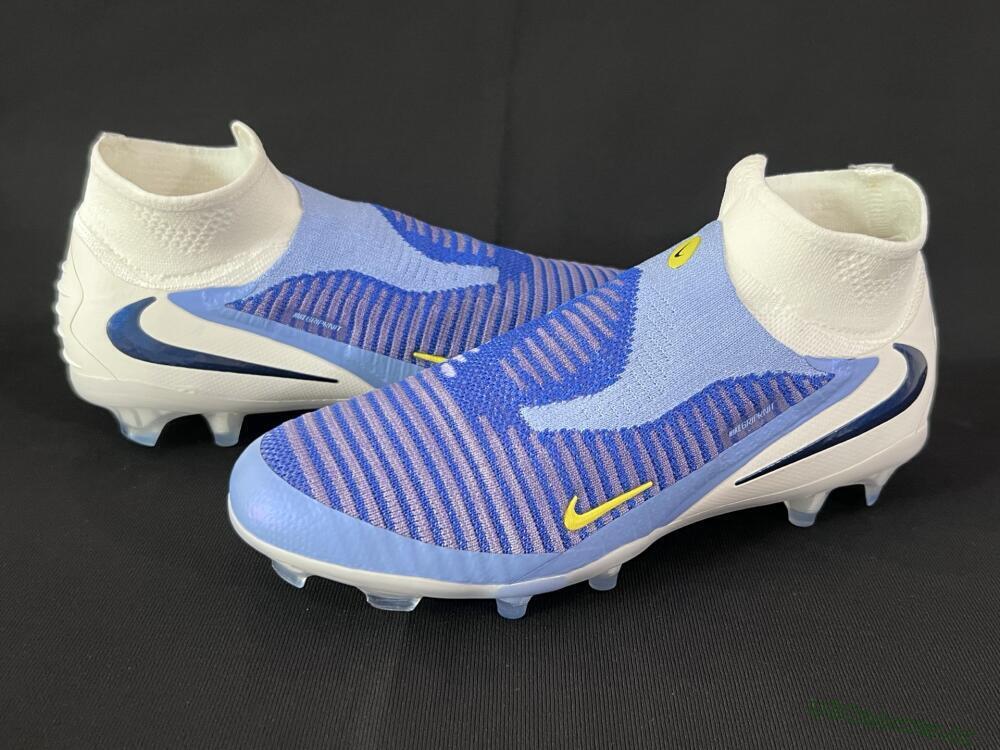 Men's Nike Phantom 6 Elite FG Firm Ground High-Tops Football Boots - Blue/White/Black