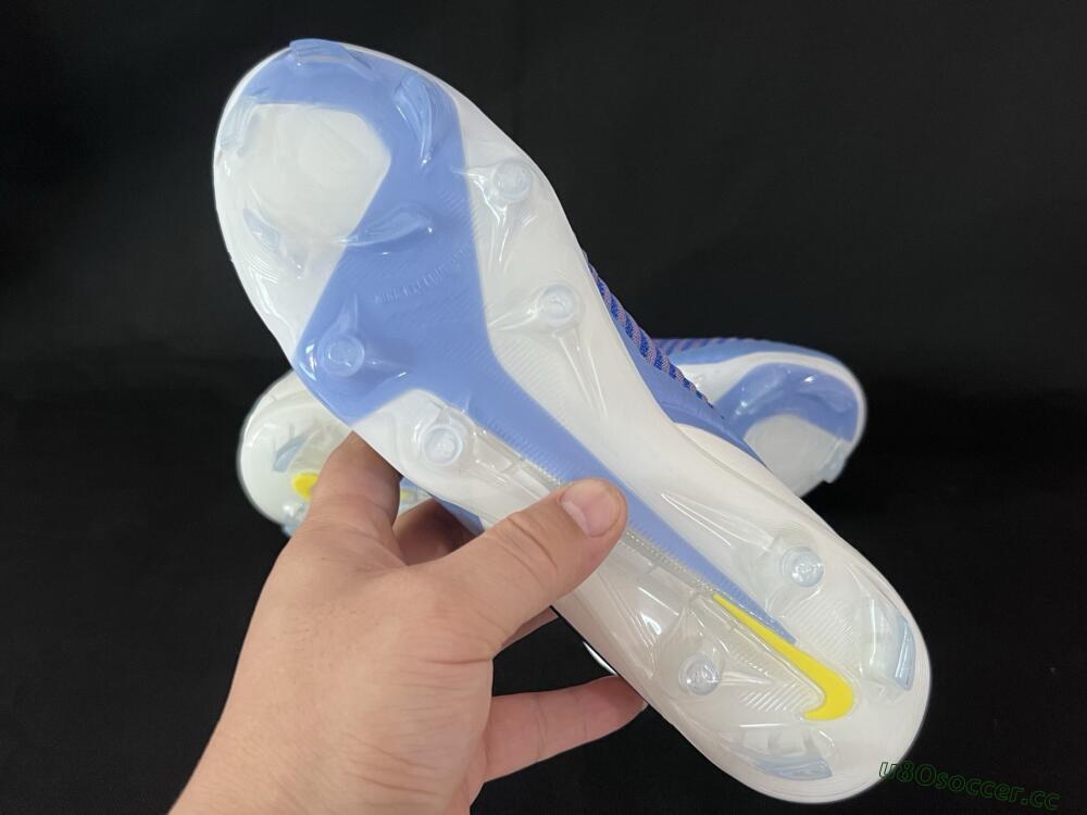 Men's Nike Phantom 6 Elite FG Firm Ground High-Tops Football Boots - Blue/White/Black