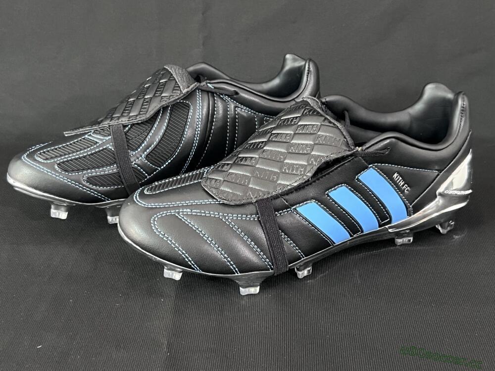 Men's Adidas Predator 25 Elite Foldover Tongue FG Firm Ground Low-Tops Football Boots - Black/Blue/Silver
