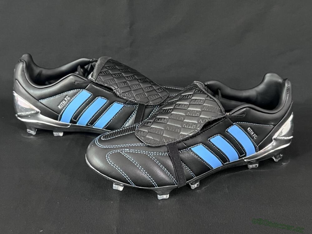 Men's Adidas Predator 25 Elite Foldover Tongue FG Firm Ground Low-Tops Football Boots - Black/Blue/Silver