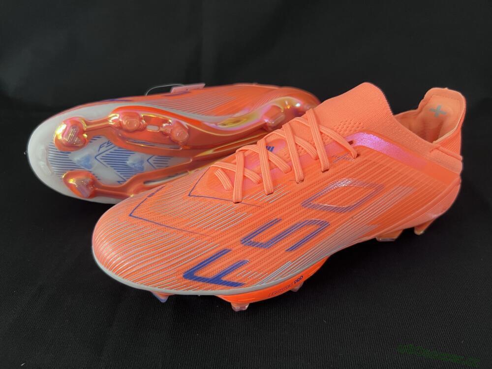 Unisex Adidas F50 Elite FG Firm Ground Low-Tops Football Boots - Red/Blue/Silver