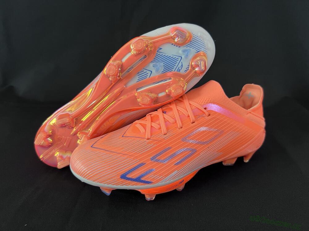 Unisex Adidas F50 Elite FG Firm Ground Low-Tops Football Boots - Red/Blue/Silver