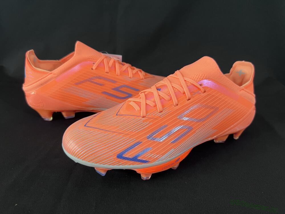 Unisex Adidas F50 Elite FG Firm Ground Low-Tops Football Boots - Red/Blue/Silver