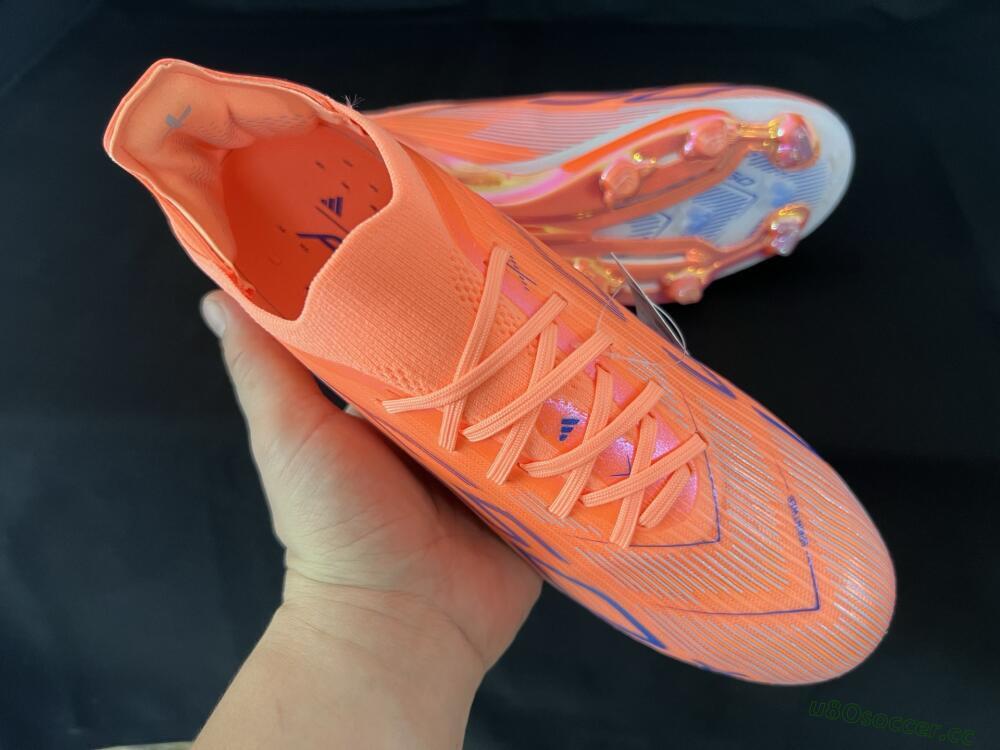 Unisex Adidas F50 Elite FG Firm Ground Low-Tops Football Boots - Red/Blue/Silver