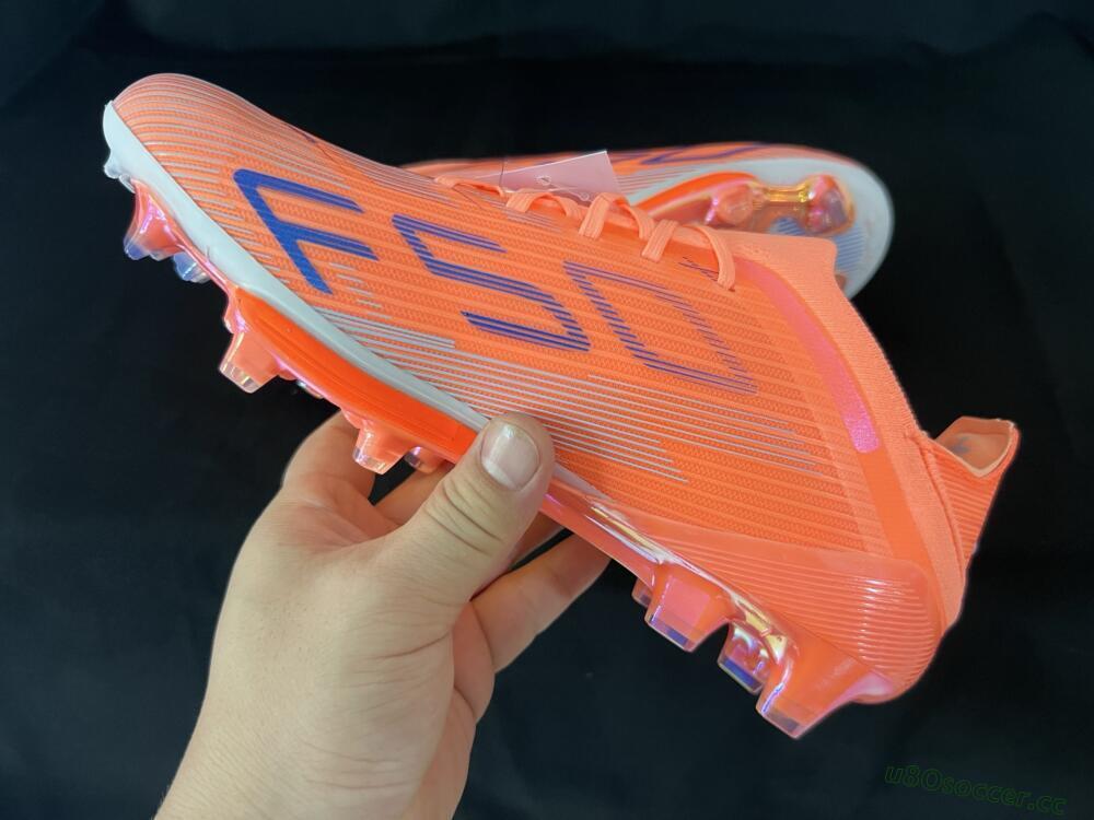 Unisex Adidas F50 Elite FG Firm Ground Low-Tops Football Boots - Red/Blue/Silver