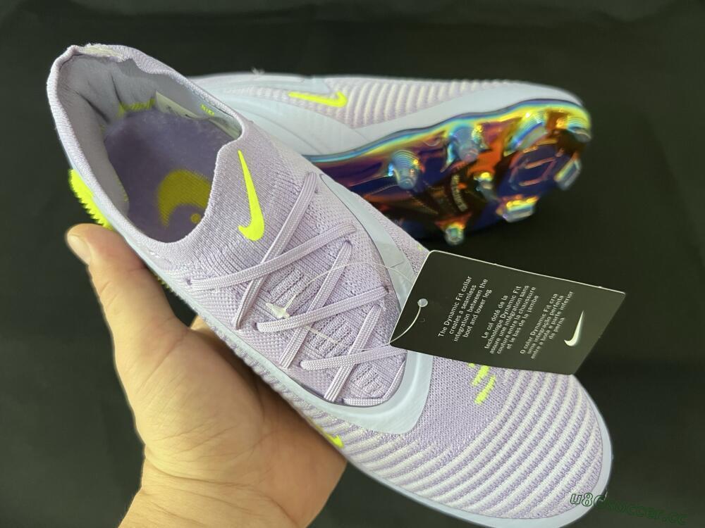 Men's Nike Phantom 6 Low Elite FG Firm Ground Low-Tops Football Boots - Purple/Yellow/Gold