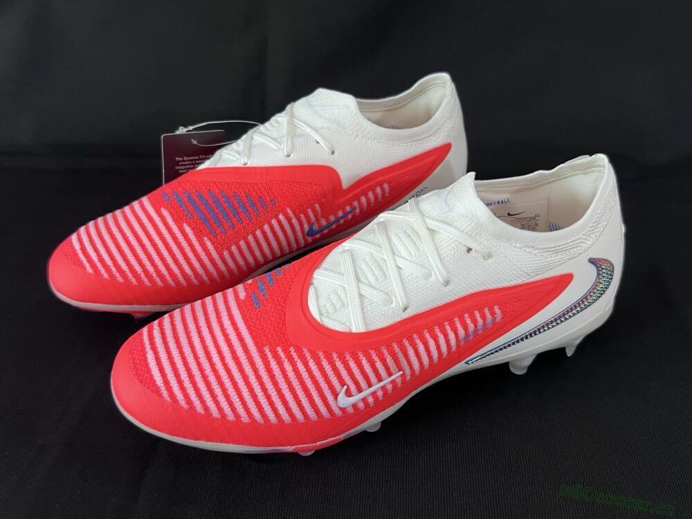 Unisex Nike Phantom 6 Elite Low FG Firm Ground Low-Tops Football Boots - Red/White/Black