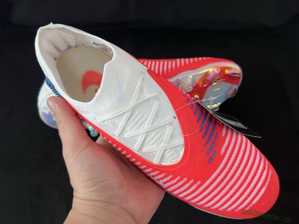 Unisex Nike Phantom 6 Elite Low FG Firm Ground Low-Tops Football Boots - Red/White/Black