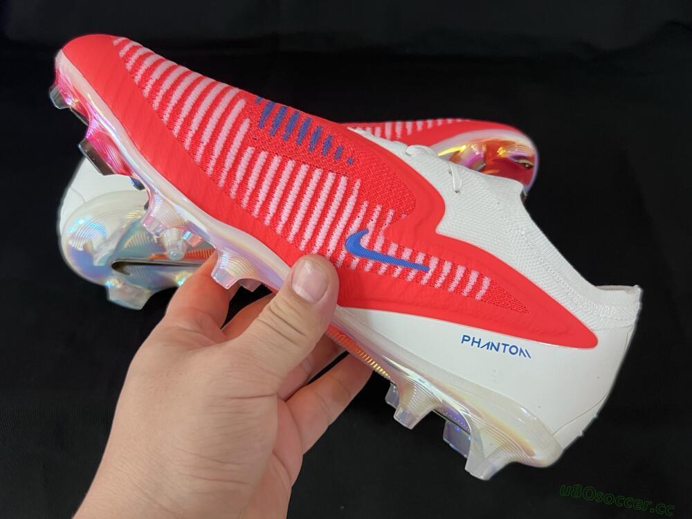 Unisex Nike Phantom 6 Elite Low FG Firm Ground Low-Tops Football Boots - Red/White/Black