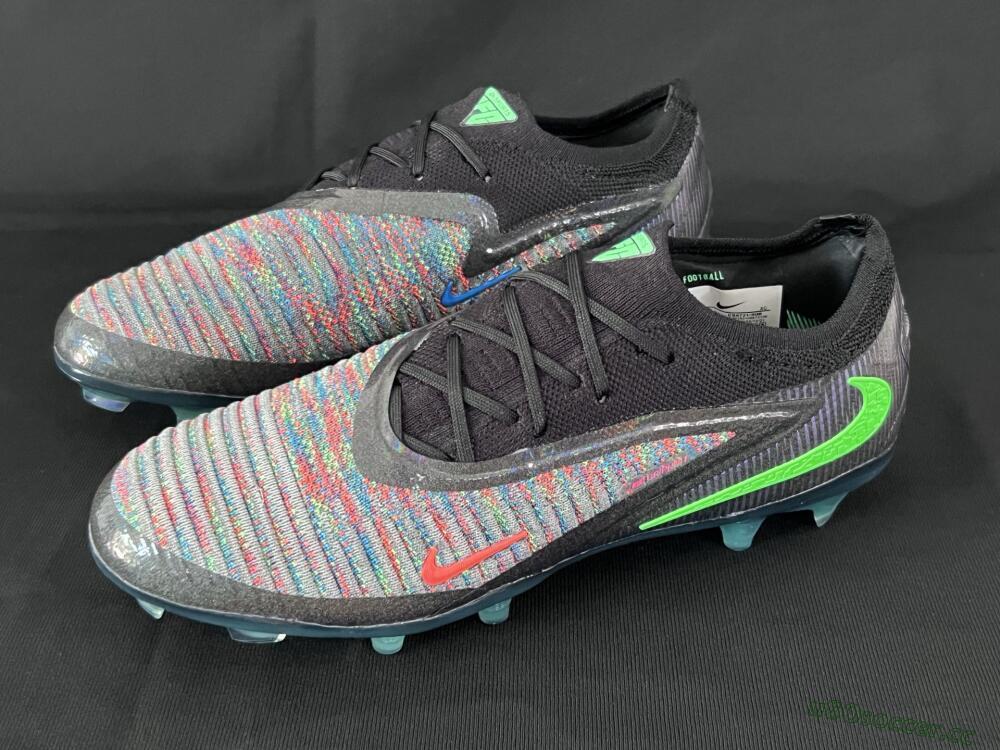 Unisex Nike Phantom 6 Elite Low FG Firm Ground Low-Tops Football Boots - Black/Yellow/Red
