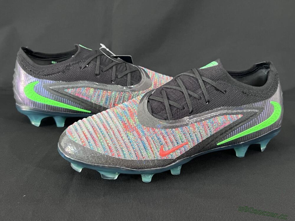 Unisex Nike Phantom 6 Elite Low FG Firm Ground Low-Tops Football Boots - Black/Yellow/Red