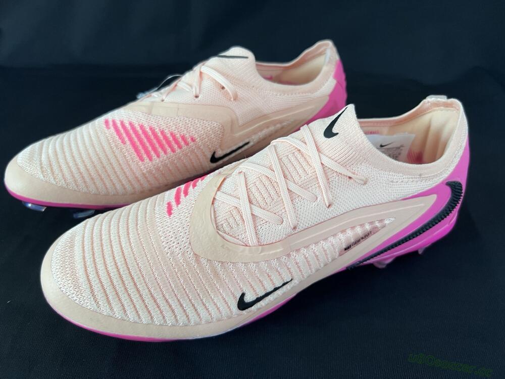 Men's Nike Phantom 6 Low Elite FG Firm Ground Low-Tops Football Boots - Pink/Black/Gold